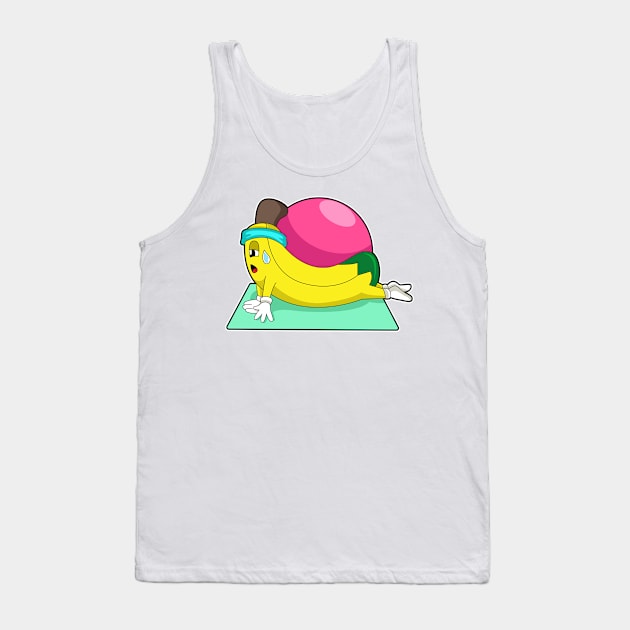 Banana at Yoga Fitness Tank Top by Markus Schnabel